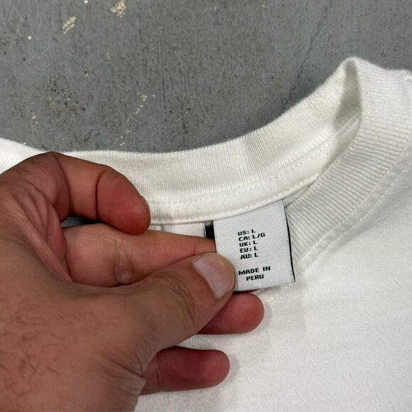 Jason Wu White T-Shirt Short Sleeve Cotton Made in Peru Large - Picture 4 of 6